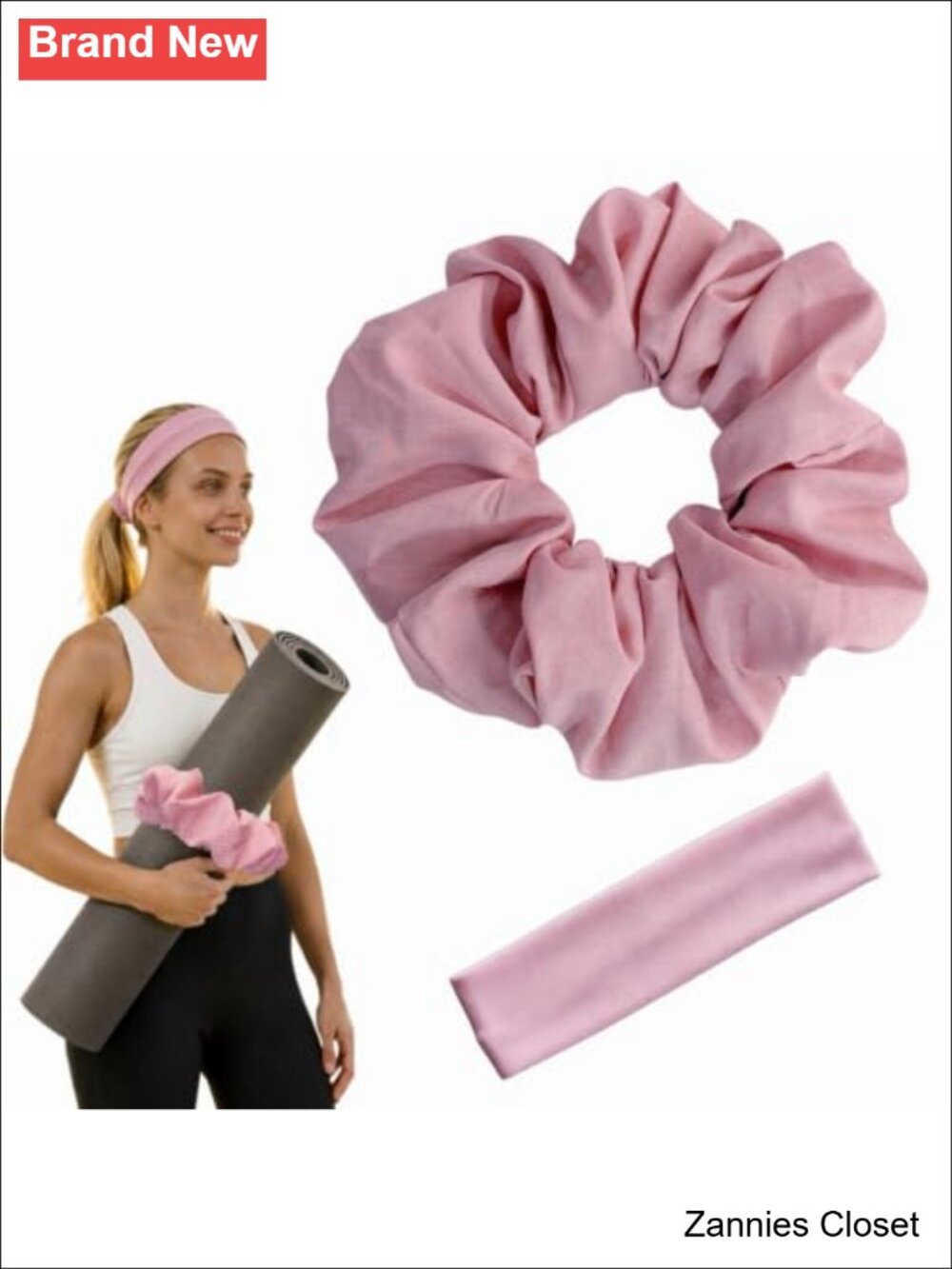 ✨ Yoga Mat Scrunchie Nylon Pilates & Yoga Mat Holder Elastic Nylon Hair Band Set